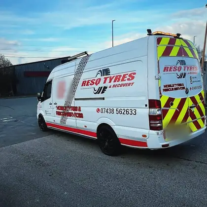 ResQ Tyres & Recovery van that comes out for mobile jump starts in Leeds
